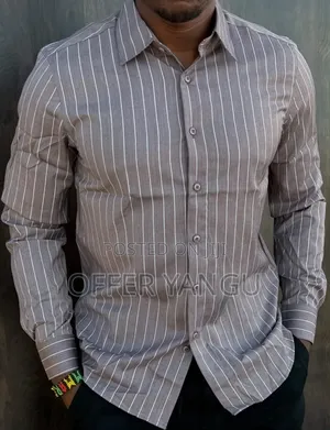 Striped Long-Sleeve Casual Shirt