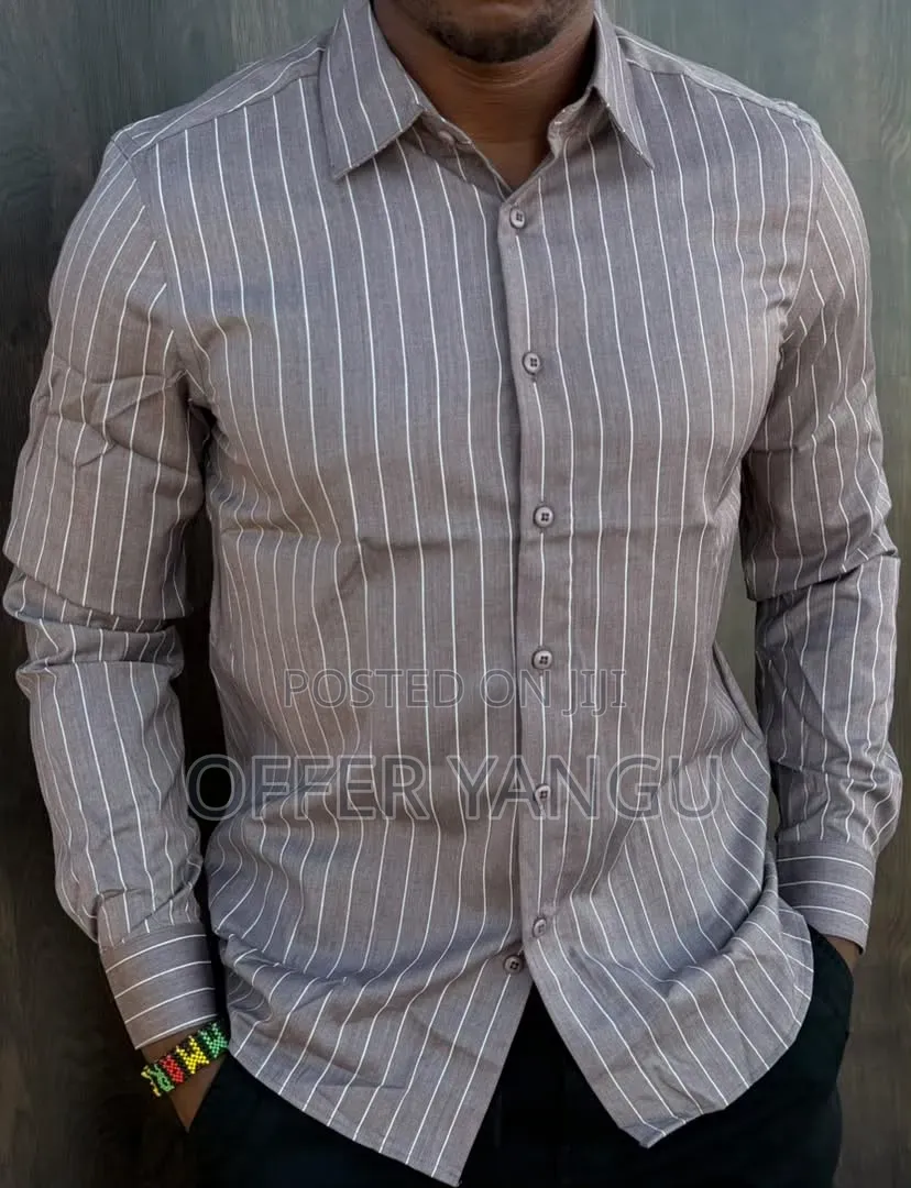 Striped Long-Sleeve Casual Shirt