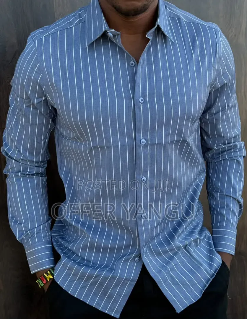 Striped Long-Sleeve Casual Shirt