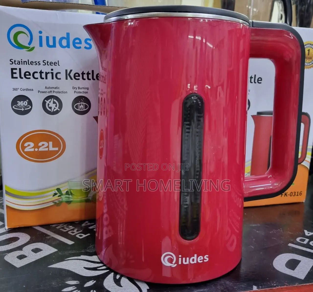 Qiudes 2.2l Stainless Steel Electric Kettle