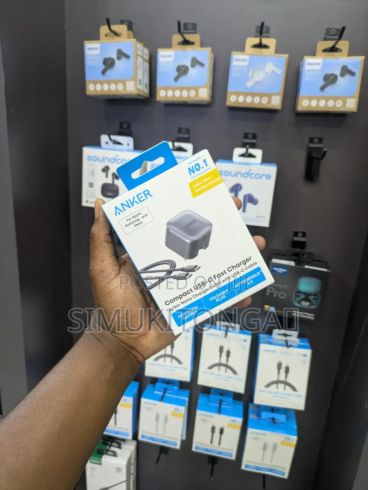 Anko Nano Charger (W45) With Usb - C Cable