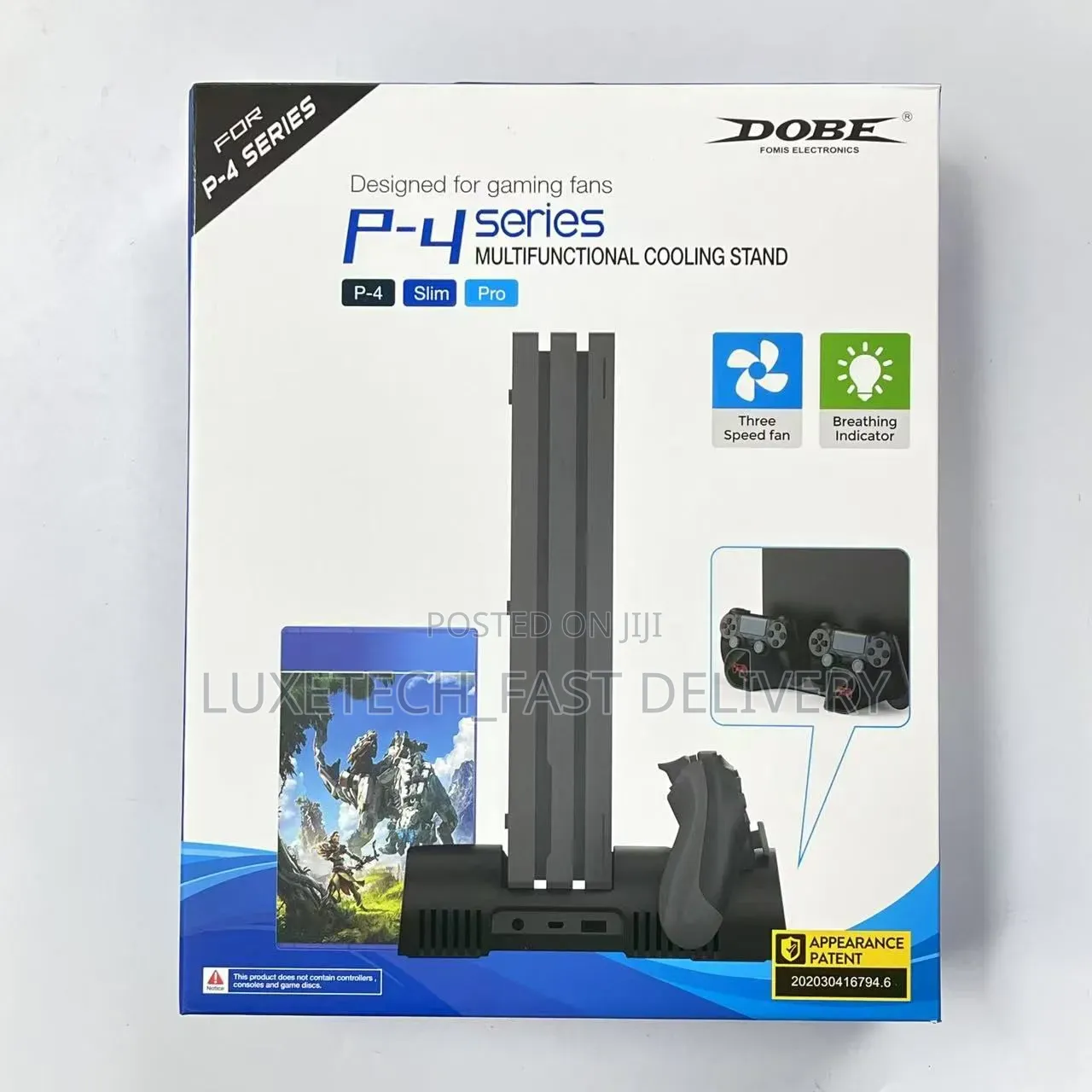 Ps4 Vertical Stand for - Cooling Fan, Controller Charging Dock Station