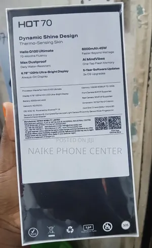 New Infinix Hot 70 128 GB Orange