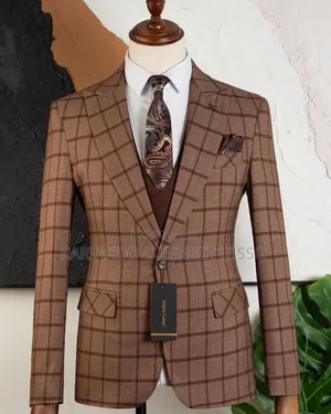  Draft Men's Suit Chocolate