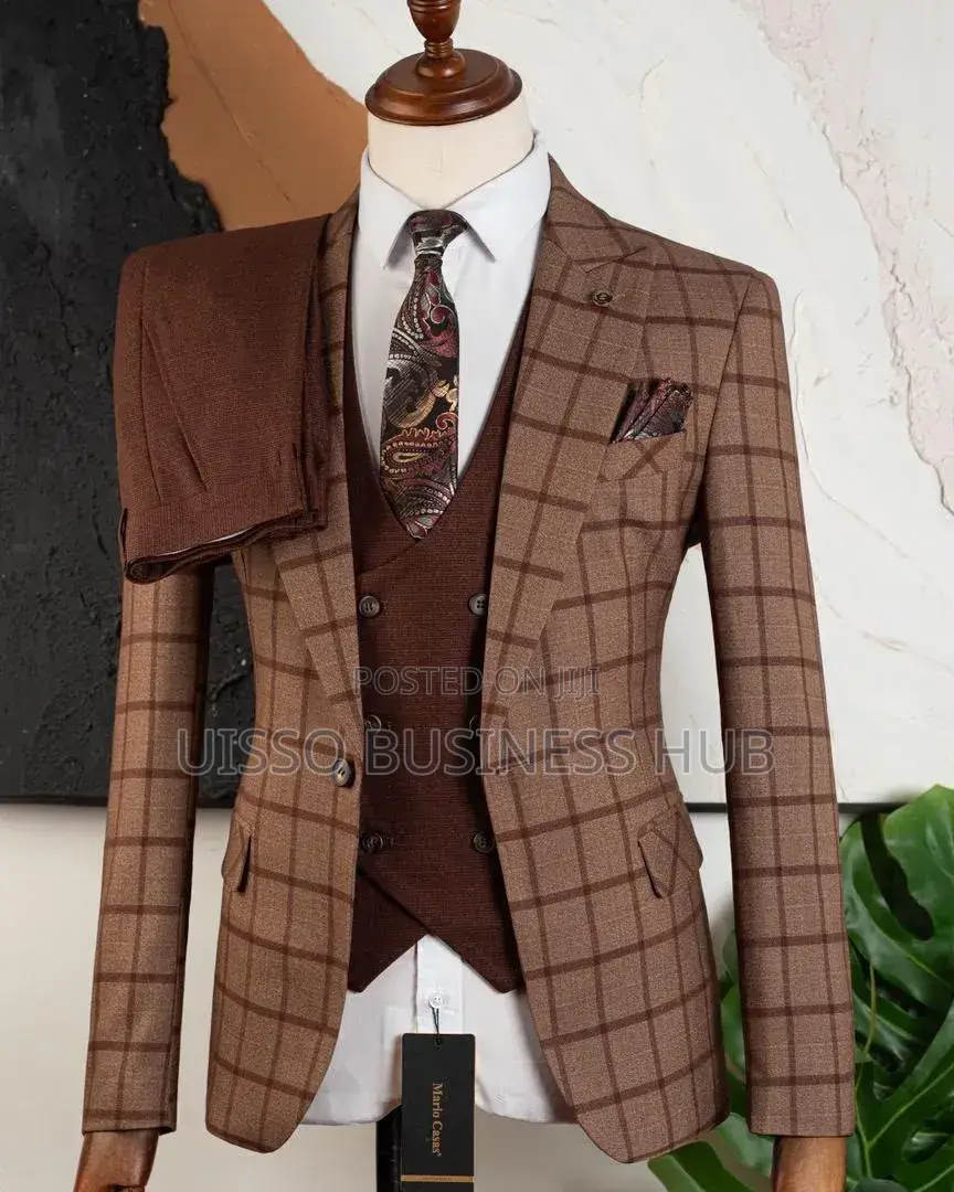  Draft Men's Suit Chocolate