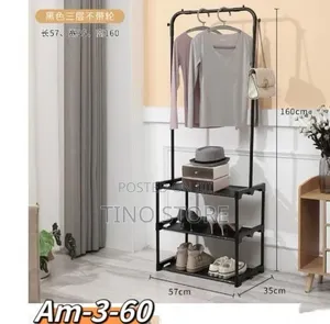 Single Pole Coat Shoe Rack