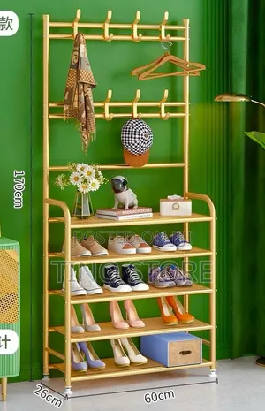 Luxury Coat Rack Shoe Organizer Steel