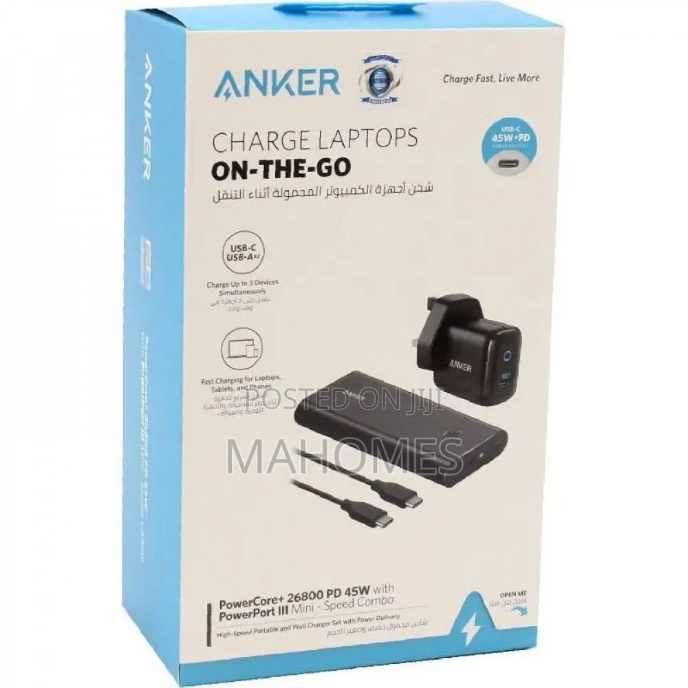 Anker Powercore+ 26800 Pd 45w Portable Charger Bundle