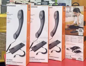 Porodo Classic Retro Phone Handset, Smart Work Calling