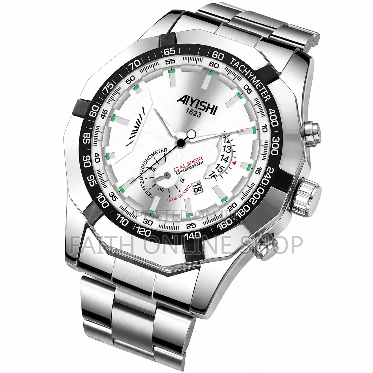 Aiyishi 1623 Luxury Stainless Steel Men's Quartz Chronograph Watch