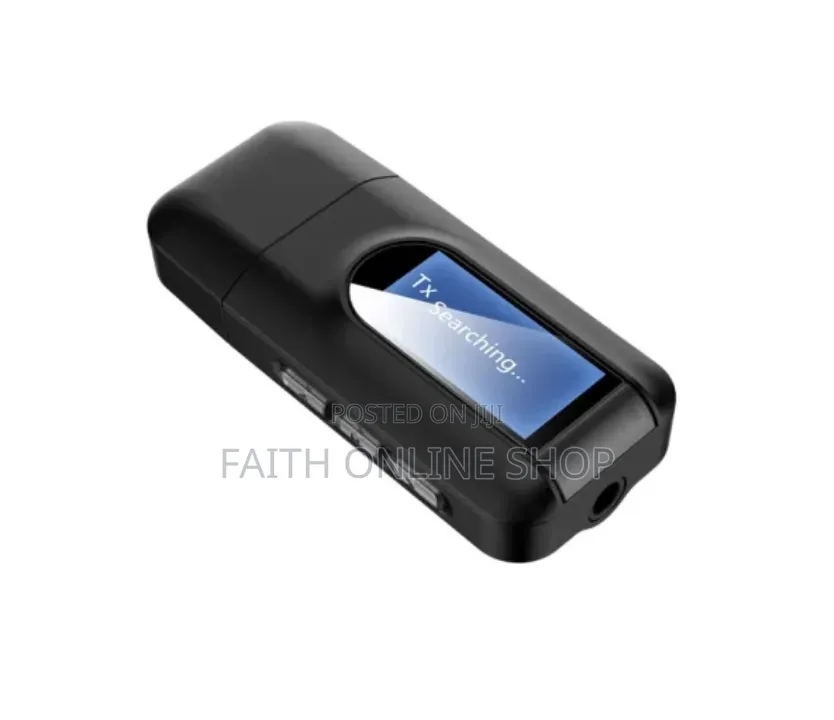 Bt 5.0 Receiver Adapter With LCD Display 3.5mm Stereo Usb Transmitter,