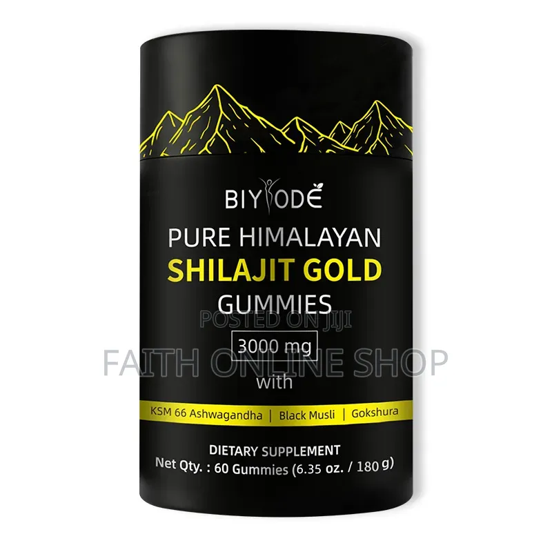 Biyodé Pure Himalayan Shilajit Gold Gummies 3000mg (60 Gummies)