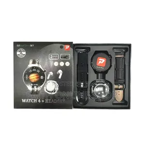 D21 Watch 4 Smartwatch + Wireless Bluetooth Earbuds Combo Set