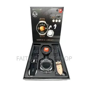 D21 Watch 4 Smartwatch + Wireless Bluetooth Earbuds Combo Set