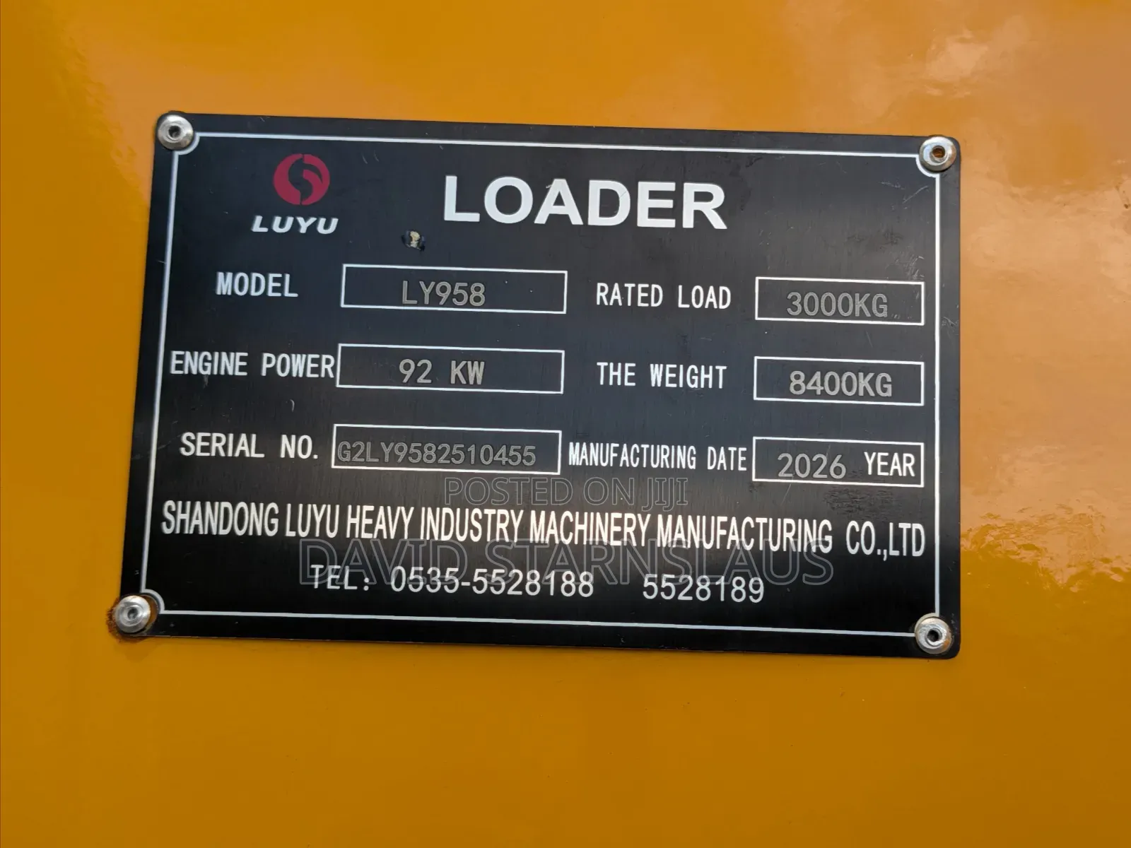 3t Brand New Wheel Loader. (Ly958)