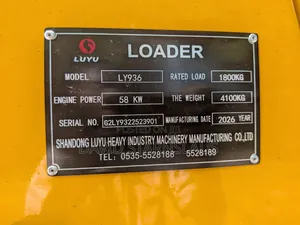 1.8t Brand New Luyu Min Wheel Loader (Ly936)