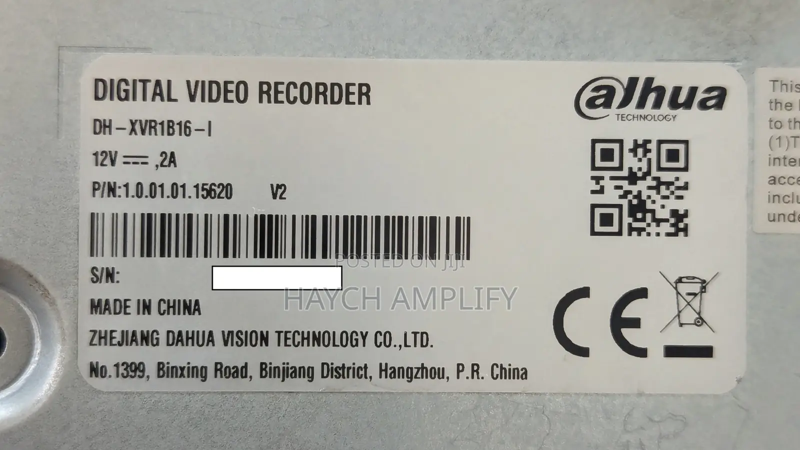 Dahua XVR 16 Channel + 2tb HDD