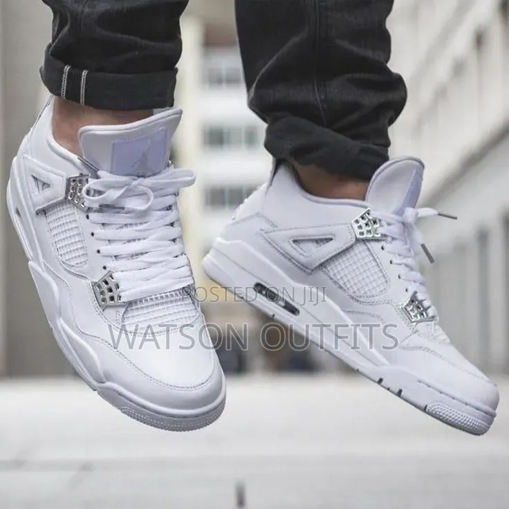 1 Colour White One Men's Leather Shoes or Sneakers Jordan Brand