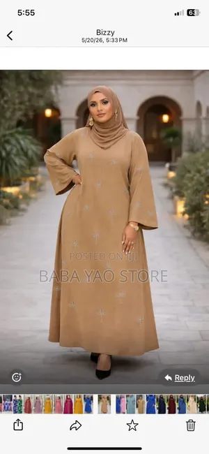 Women's Clothes Floor-Length Big Swing Abaya Dresses for All Seasons