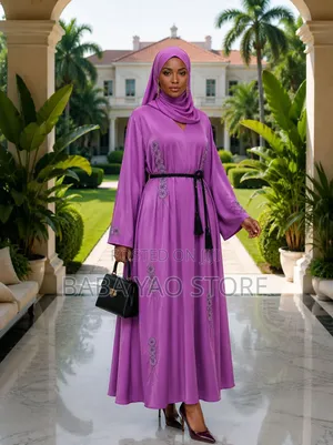 New Arabian Style High-Grade Long-Sleeved High-Waist Dresses