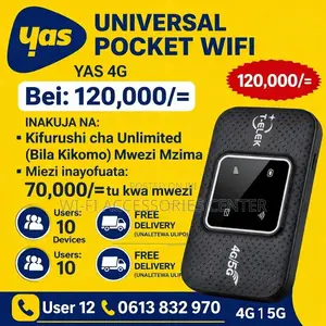 Yas Wi-Fi Tz, High Speed, Stable and Unlimited Internet