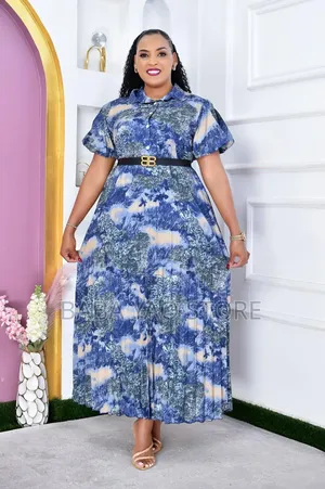 High-Quality Short-Sleeved High Waist Big Swing Dresses
