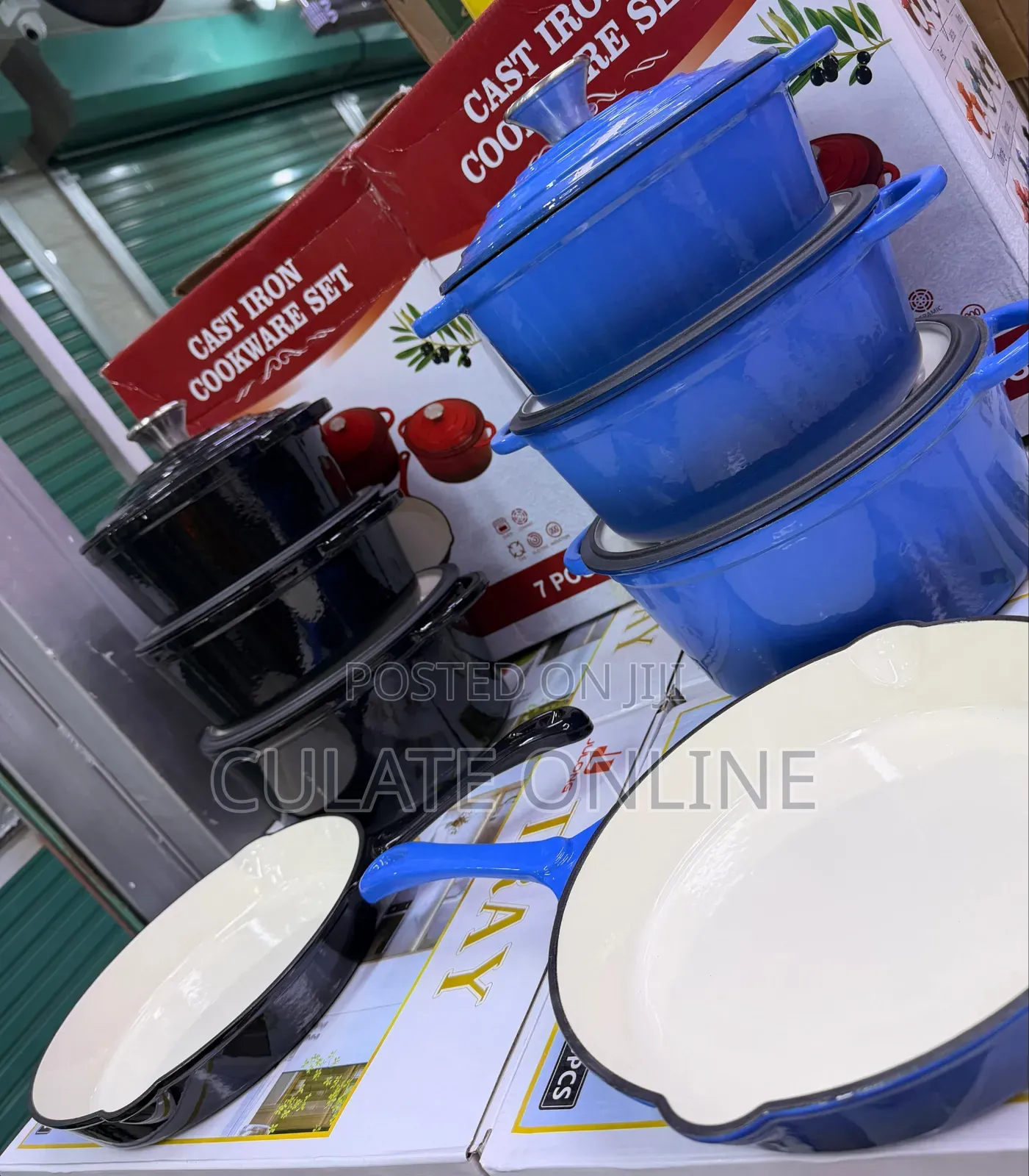 4pcs Cast Iron Non-Stick Cookware Set