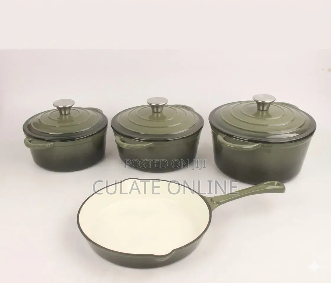 4pcs Cast Iron Non-Stick Cookware Set