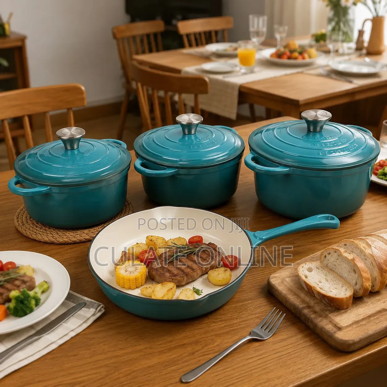 4pcs Cast Iron Non-Stick Cookware Set