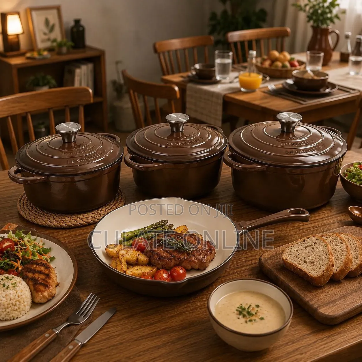 4pcs Cast Iron Non-Stick Cookware Set