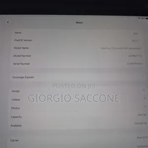 New Apple iPad Pro 12.9 (2021) 256 GB Gray