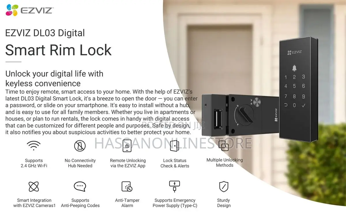 Ezviz Dl03 Digital Smart Rim Lock