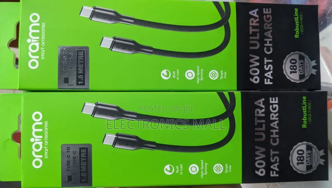 Oraimo Robustline Ocd-114cc Type-C to Type-C Cable