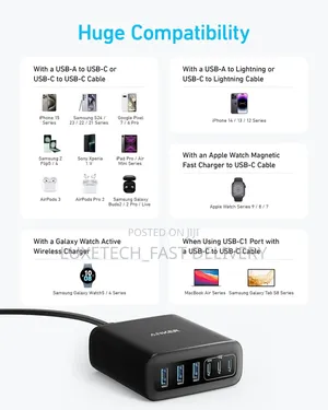 Anker 6-in-1 Gan Desktop Charger 112w