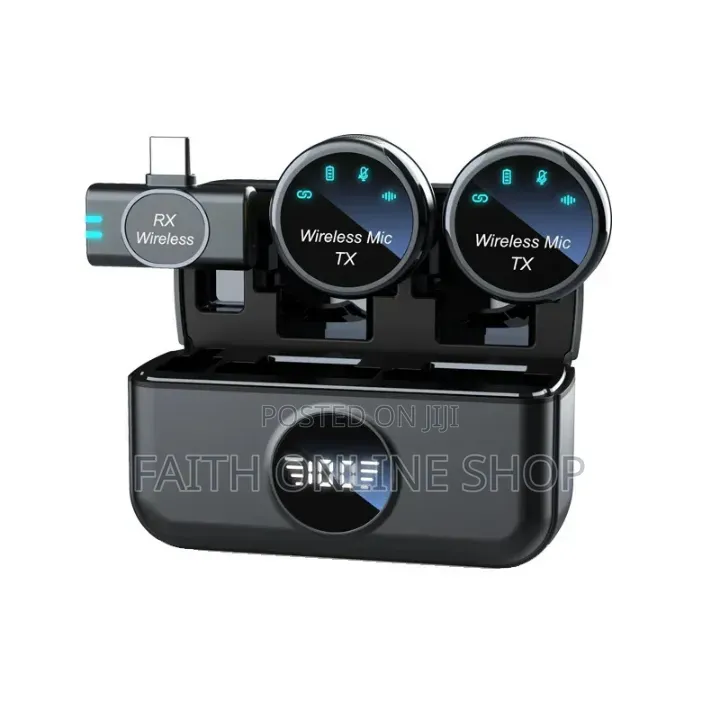S5 Dual Wireless Lavalier Microphone System With Led Display