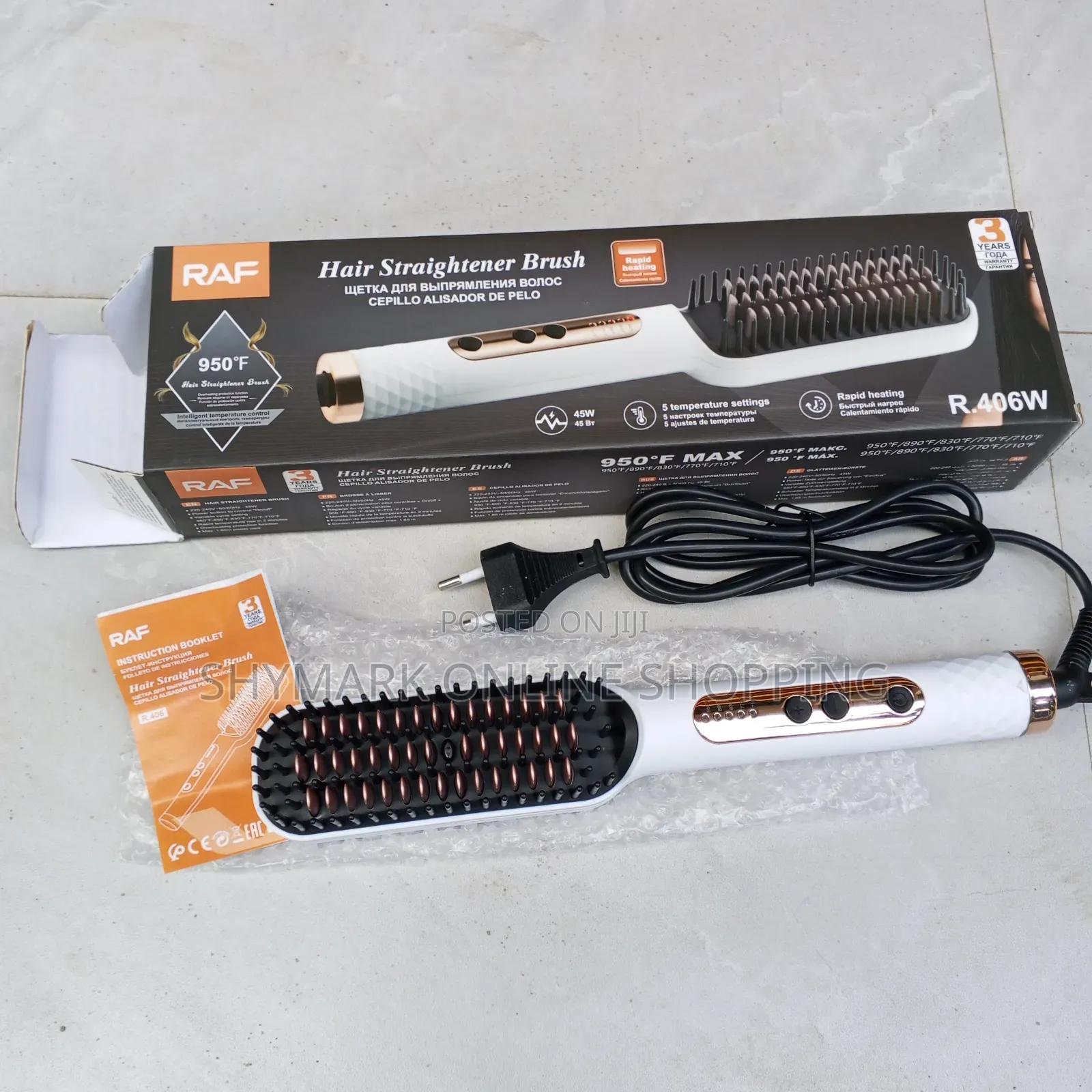Raf Hair Straightener Brush R. 406w