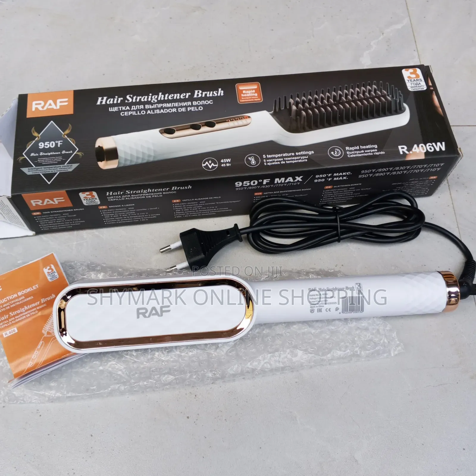 Raf Hair Straightener Brush R. 406w