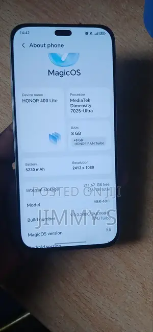 Honor 400 Lite 256 GB Gray