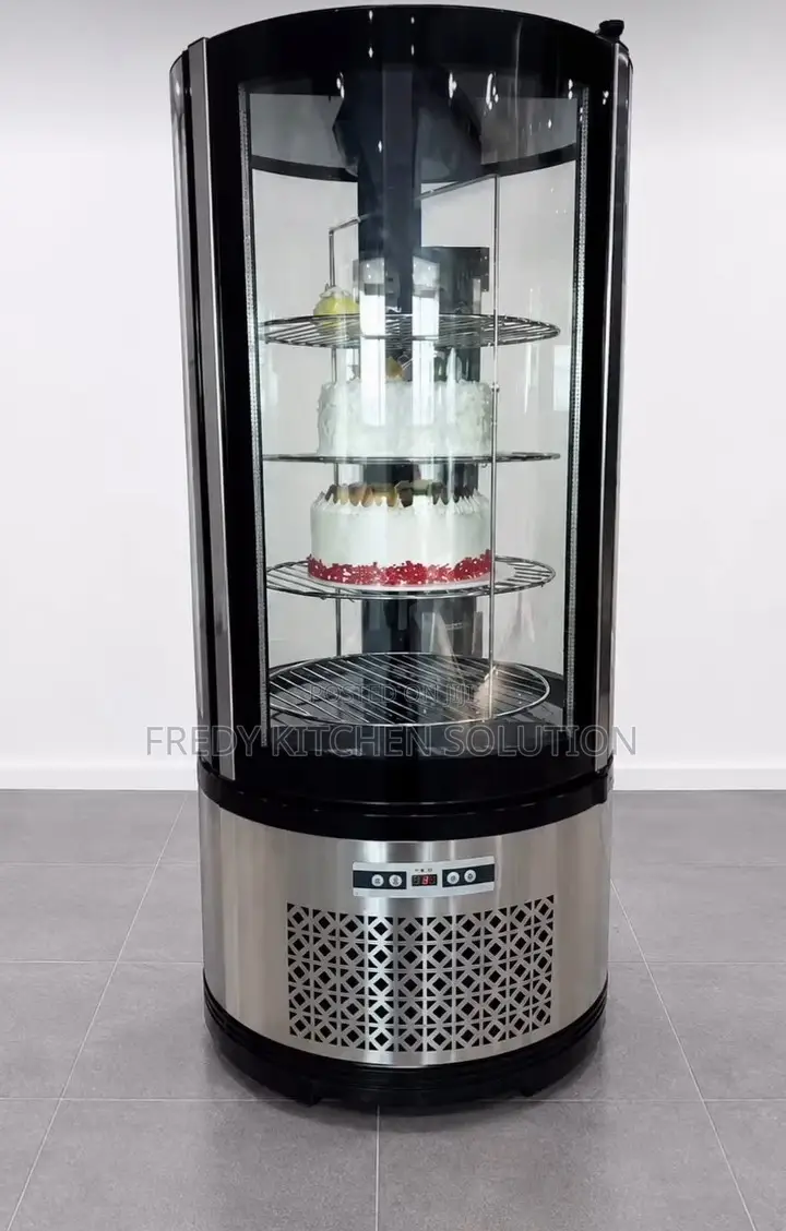 Vertical Rotating Cake Showcase Display