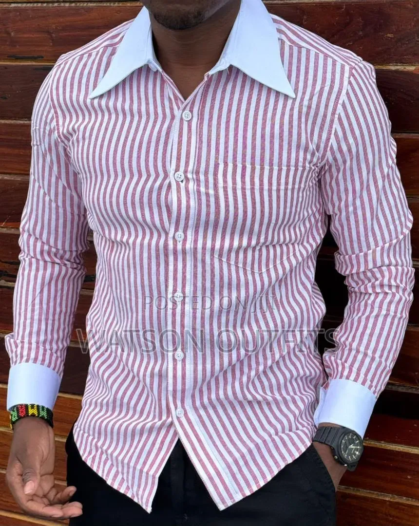 Men's Shirts Stylish Lines Design Materials Top Class