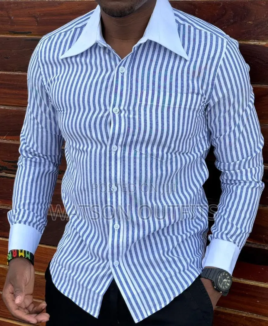 Men's Shirts Stylish Lines Design Materials Top Class