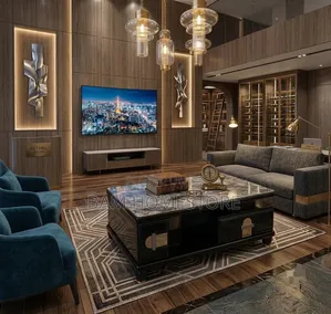 Luxury Marble Top Tv Stand Coffee Table Set - Set Meza Ya Kifahari