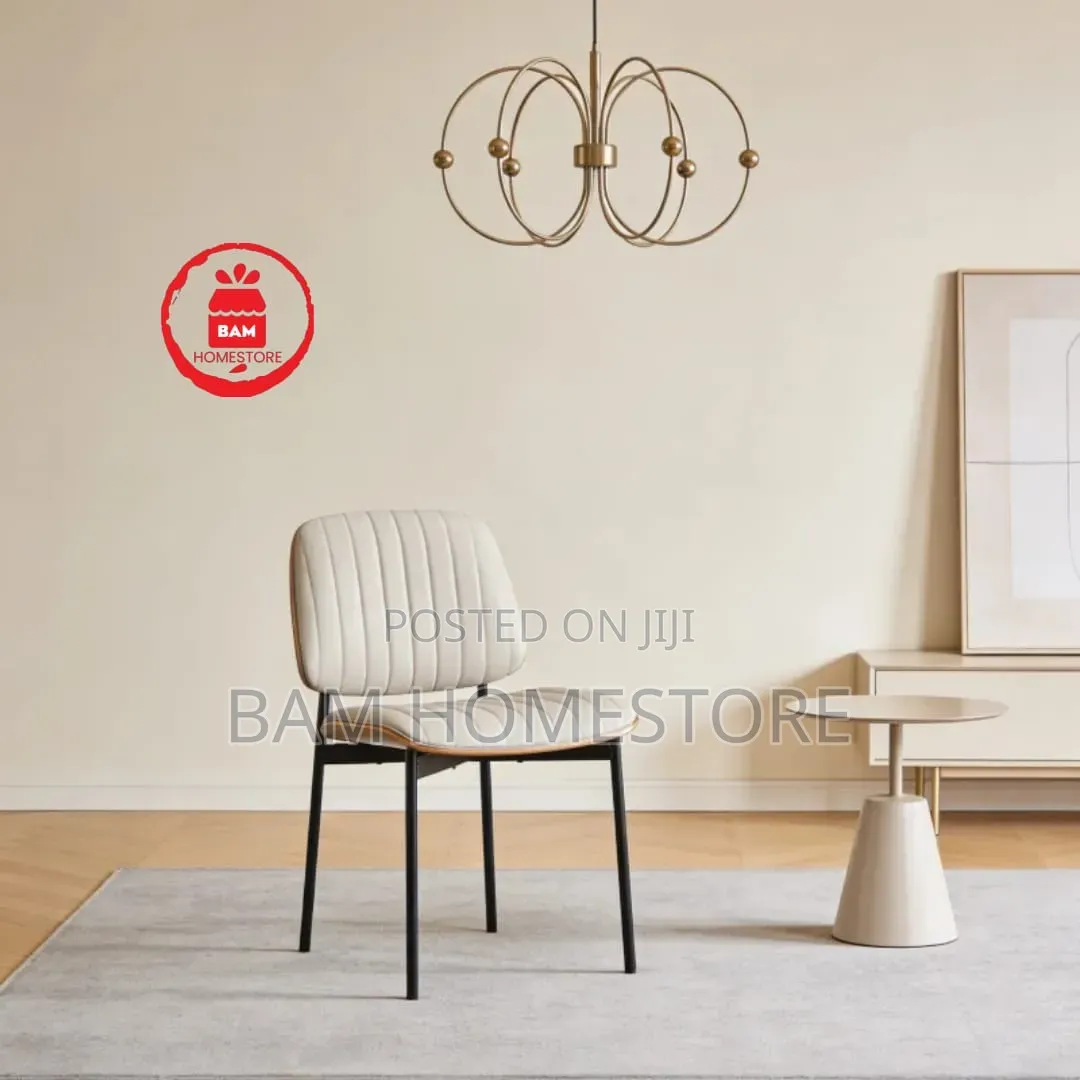 Premium Padded Dining Chair - Kiti Cha Kisasa (Black White)
