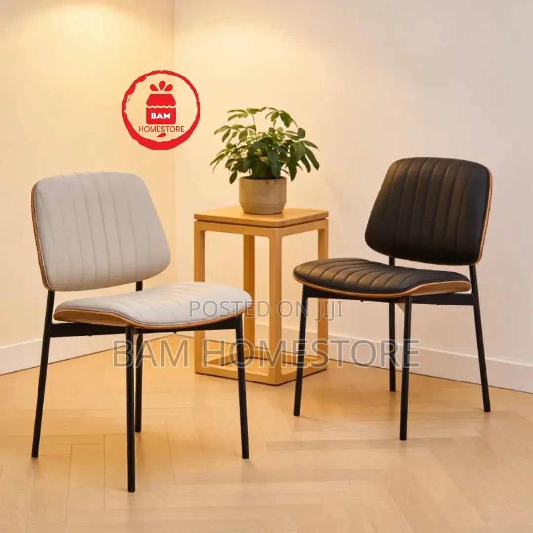 Premium Padded Dining Chair - Kiti Cha Kisasa (Black White)