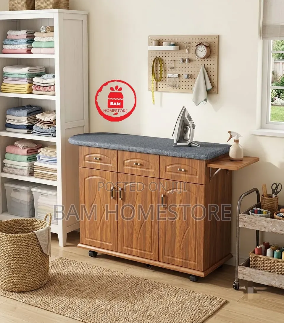 Multi-Functional Ironing Board Cabinet - Kabati + Meza Ya Pasi