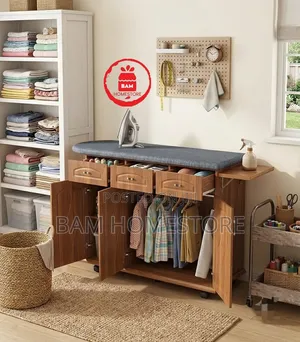 Multi-Functional Ironing Board Cabinet - Kabati + Meza Ya Pasi