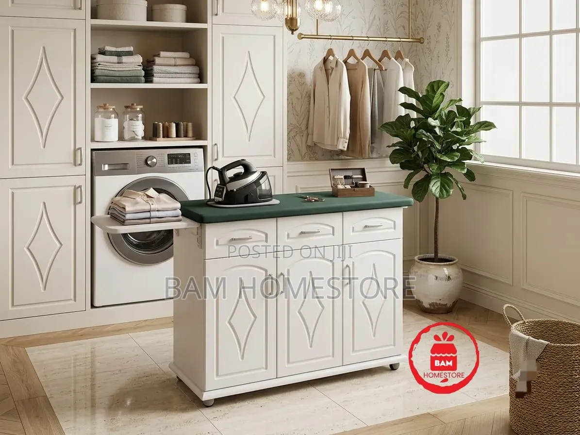 Multi-Functional Ironing Board Cabinet - Kabati + Meza Ya Pasi