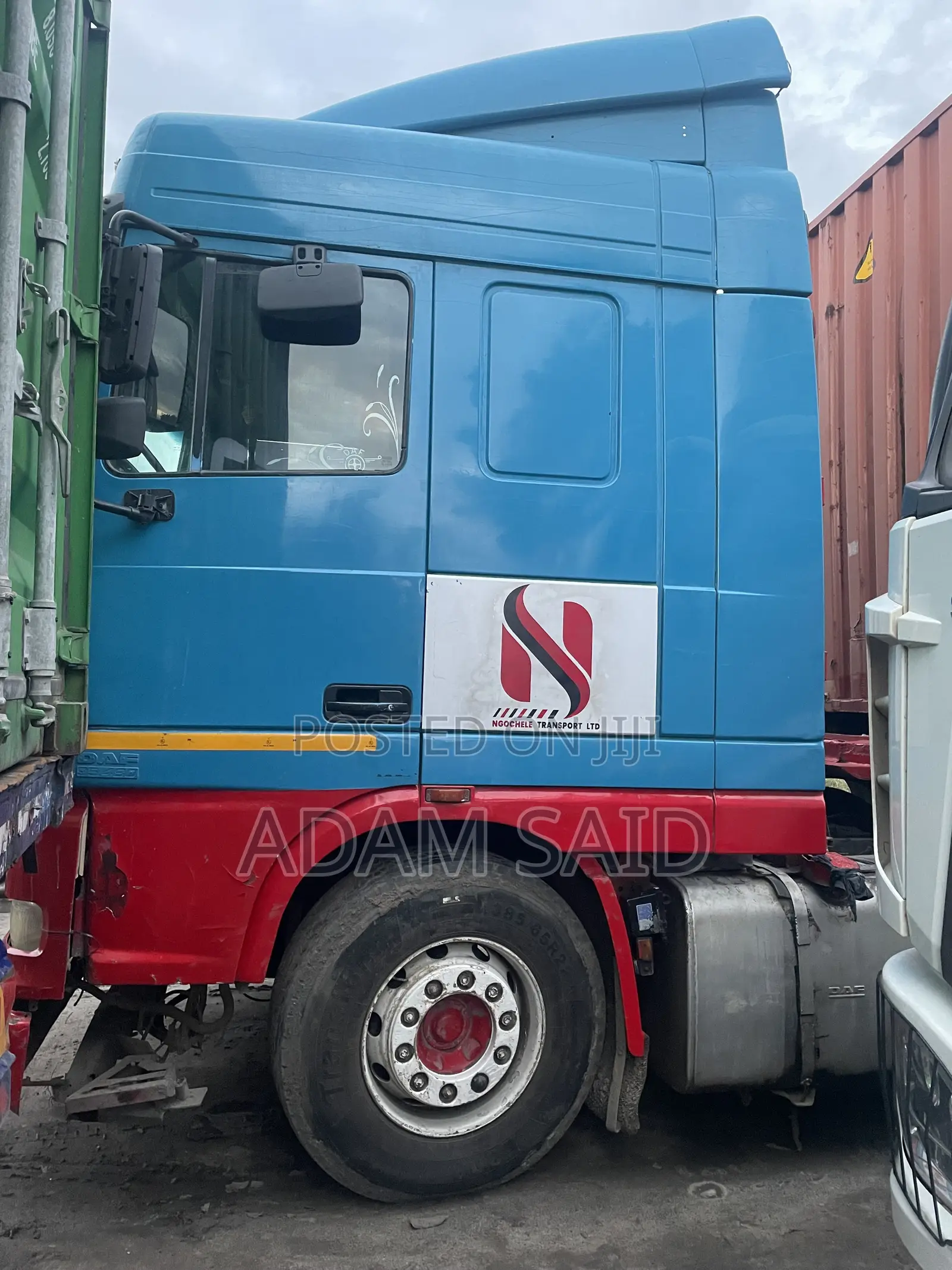 Daf Truck and Flatbed Trailer 2003 Blue for Sale
