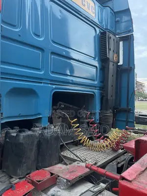 Daf Truck and Flatbed Trailer 2003 Blue for Sale