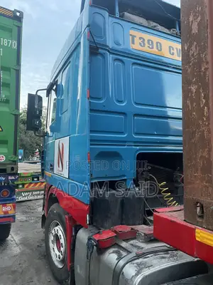 Daf Truck and Flatbed Trailer 2003 Blue for Sale